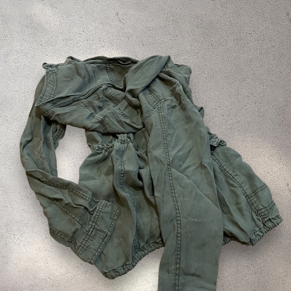 Vintage Abercrombie & Fitch Olive Green Hooded Military Utility Jacket - Picture 4 of 6